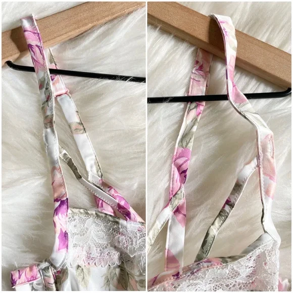 Victoria’s Secret For Love & Lemons Bra Mary Rose Underwire Small White Floral